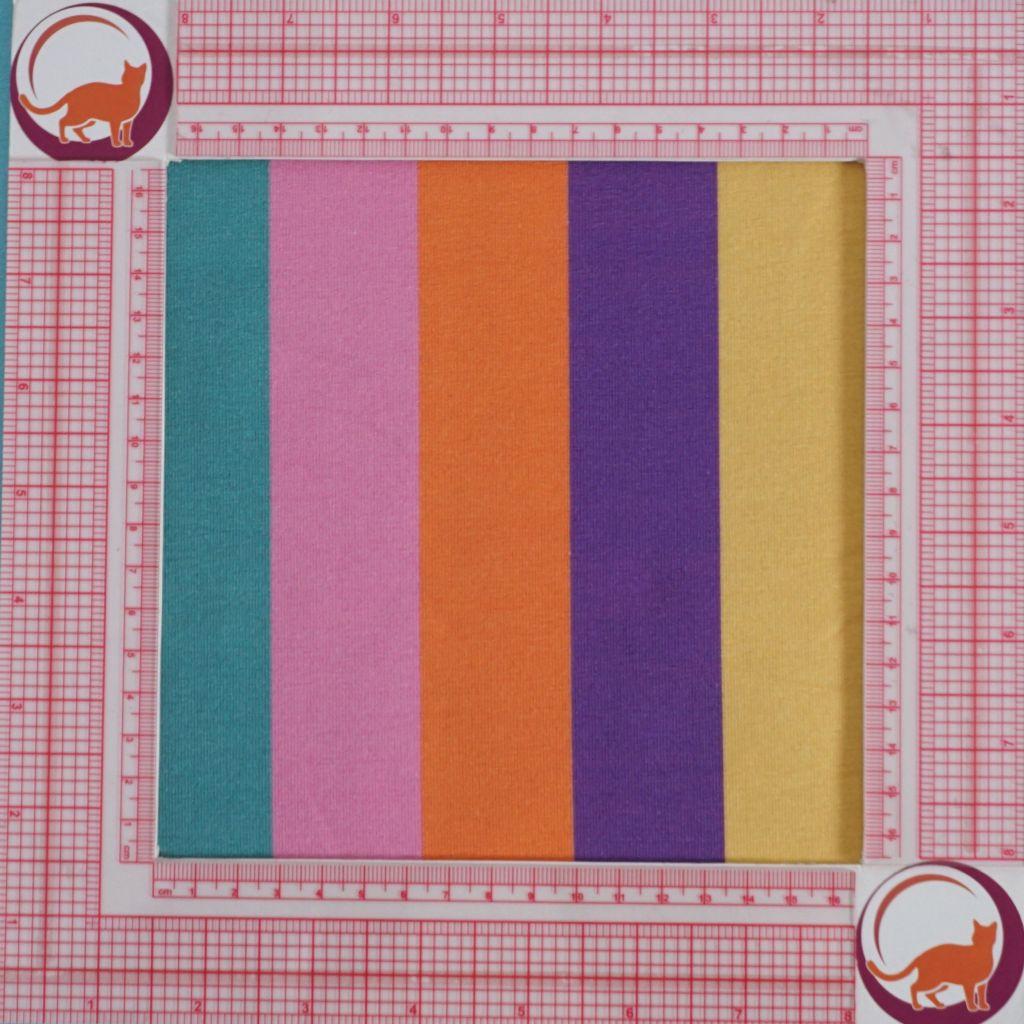French Terry Blockstreifen löngs gelb mint rosa lila – FVJ